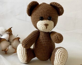 Pattern crochet bear, Toy Knitting Pattern teddy bear, knitting pattern teddy bear, pdf pattern, animal toy pattern
