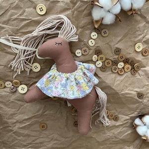 Again in stock Handmade Horse Toy, Heirloom Stuffed Animal Doll, Nursery Decor, Baby Shower Gift