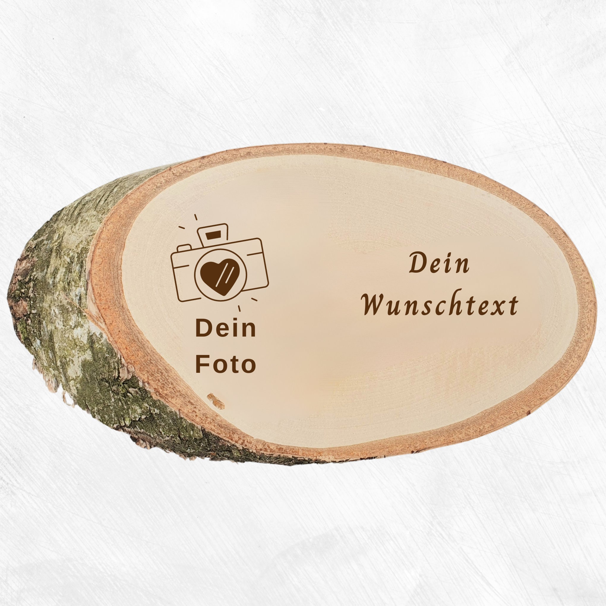 Personalisiertes Bambus Foto-Geschenk - Lasergravur Auf Holz Mit Ständer
