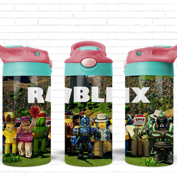 12oz Sippy Kid Cup, Roblox kid cup, straight sided kid cup, Roblox sippy cup, Roblox sublimation, kid cup sublimation, Roblox cup