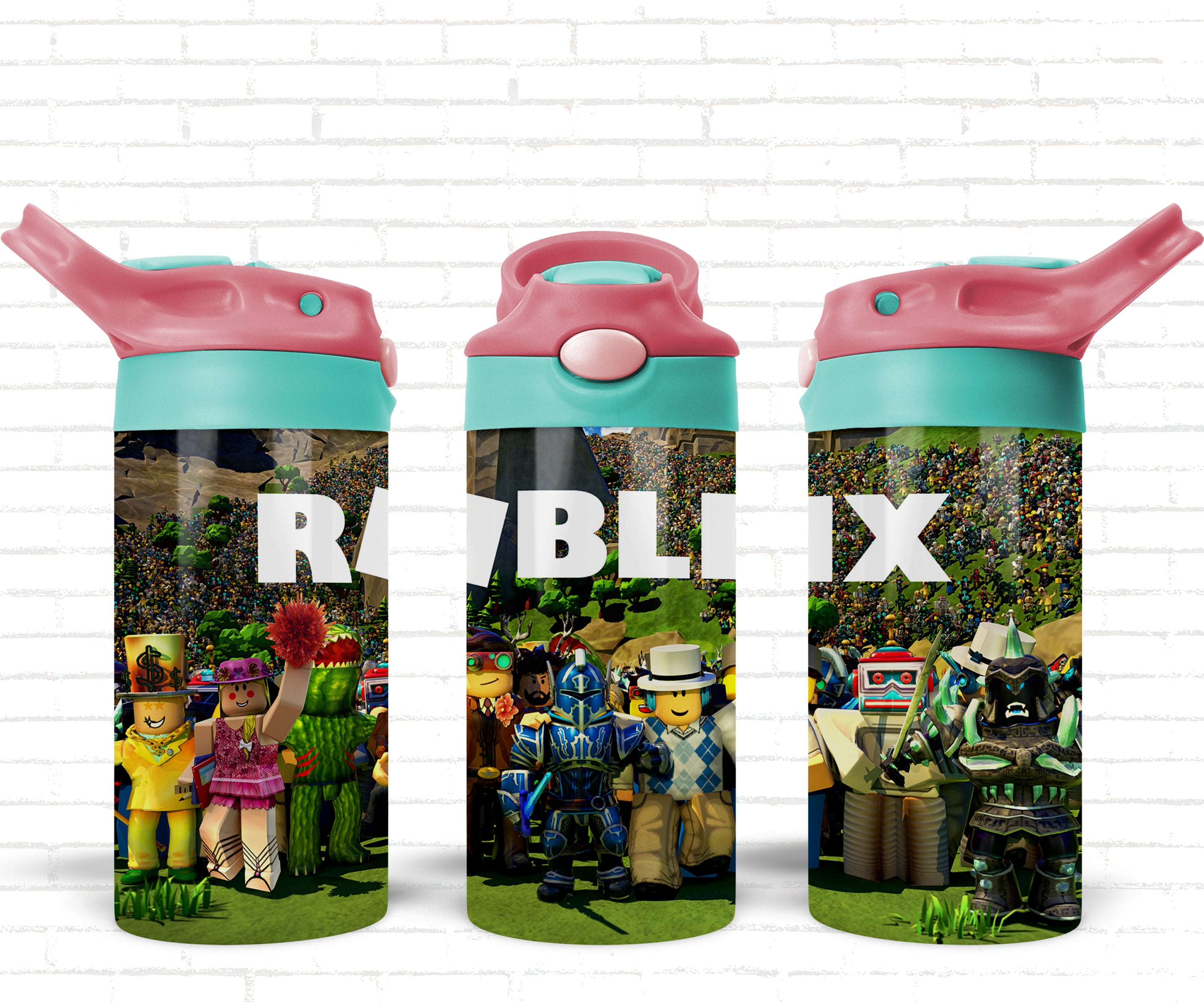 Water Bottle Custom Roblox For Gift Birthday Kids Boy Girls