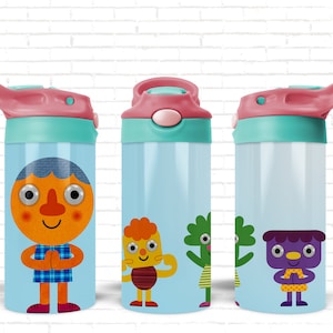 12oz Sippy Kid Cup, Super Simple kid cup, straight sided kid cup, Super Simple sippy cup, Super Simple sublimation, kid cup sublimation