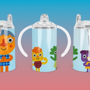Super Simple boy sippy cup, Super Simple digital design, PNG sublimation, 12oz Straight Sided Kids Sippy Cup, Digital File, Sippy Cup