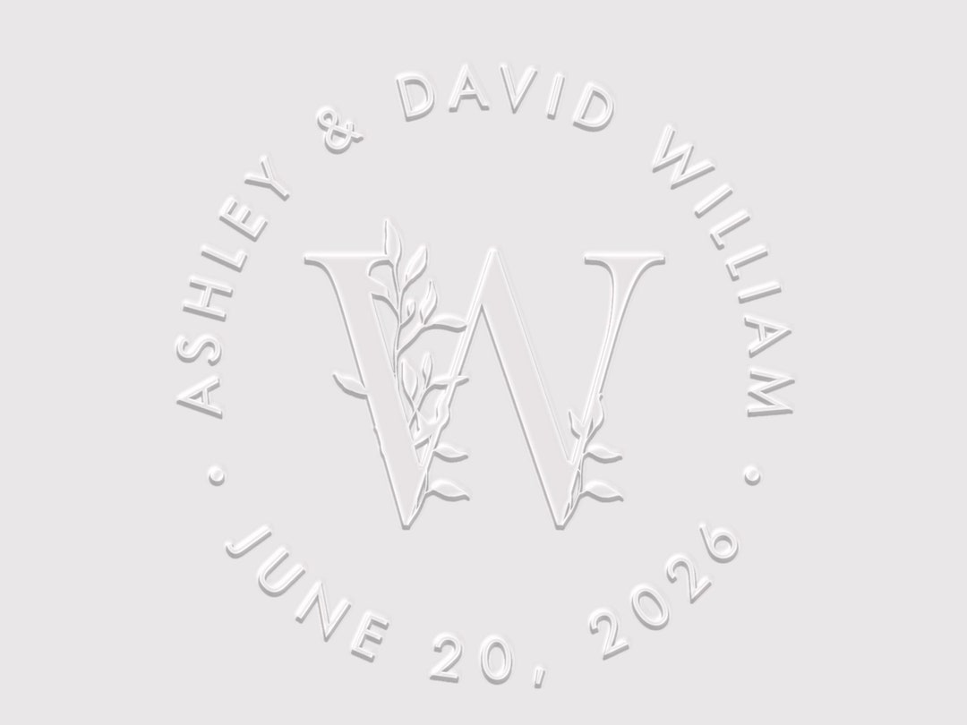 Wedding Logo Embosser Custom Wedding Embosser Wedding Etsy