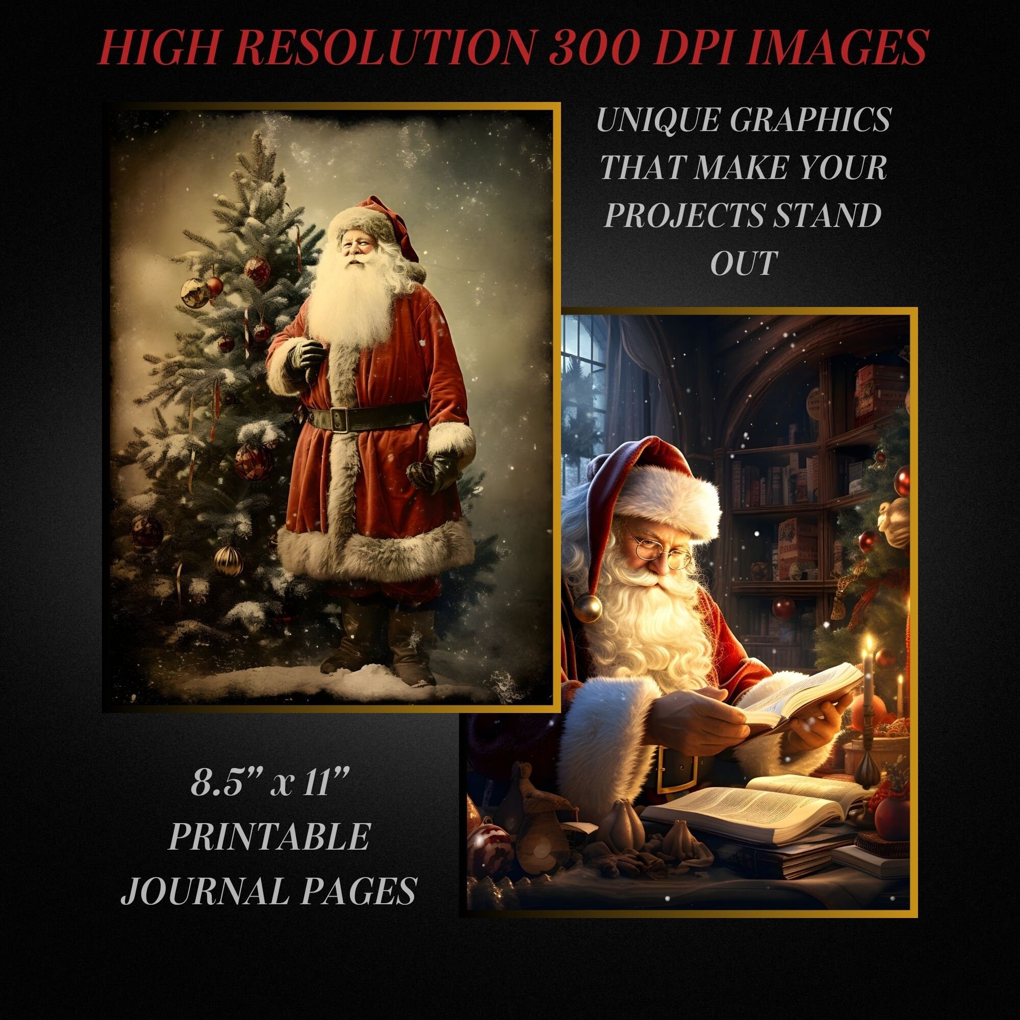 Vintage Christmas Junk Journal Kit 2, Merry Christmas Junk Journal ...