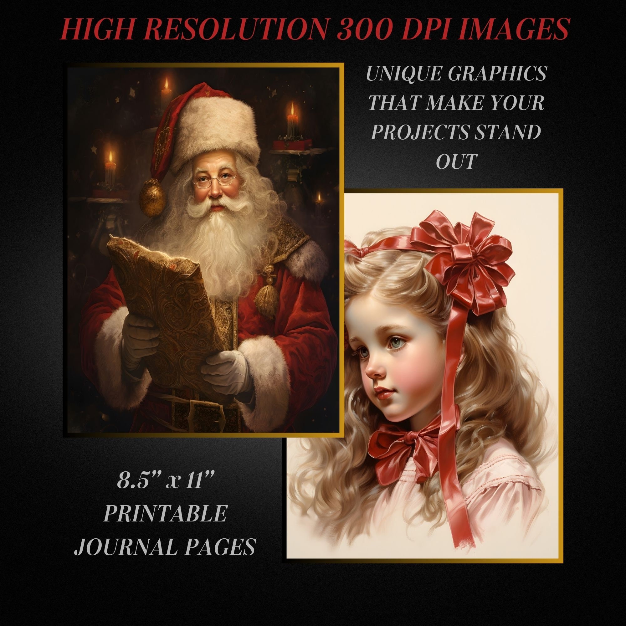 Vintage Christmas Junk Journal Kit 2, Merry Christmas Junk Journal ...