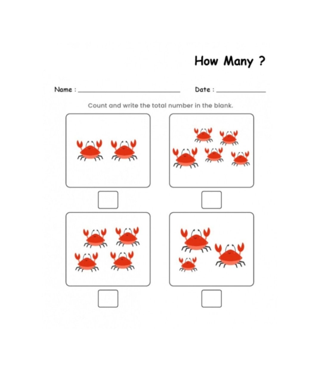 Count And Write Numbers Worksheets Etsy Count And Write Numbers Worksheets Etsy