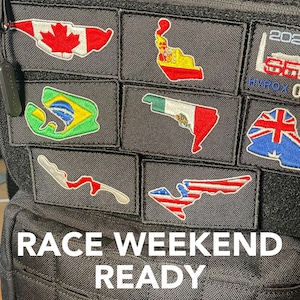 Grand Prix Circuit Patch Bundle 2026 | 3 Patch Set | Embroidered Motorsport Badges