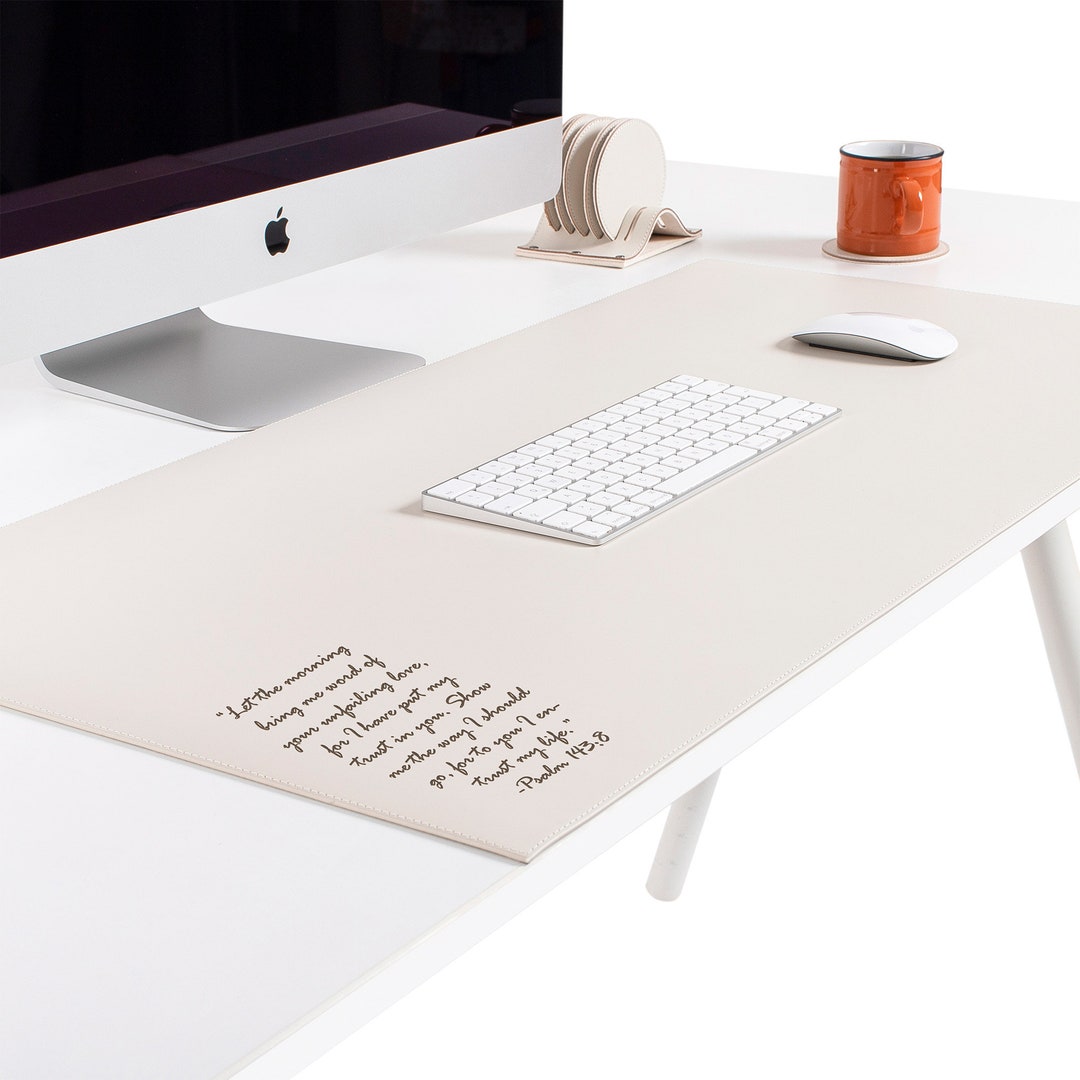 Custom Leather Desk Mat Personalized Desk Accessories Etsy