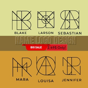 Name logo / Custom Name logo / Tattoo Name Logo / TikTok Name Logo / Tattoo Name / Minimalist Logo / Personalized Name Logo / Geometric Logo