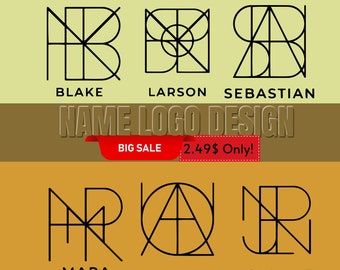 Custom Name Logo: Geometric Tattoo Design