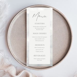 Cloud 9 Baby Shower Dinner Menu Template (Digital Download)