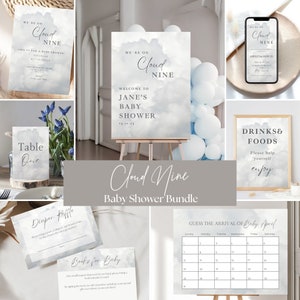 Cloud Nine Baby Shower Bundle: Gender Neutral Printable Games (Digital Download)