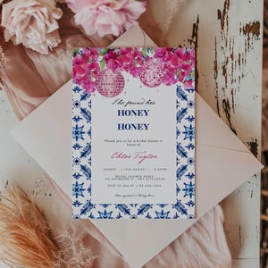 Mamma Mia Bridal Shower Invitation: Greek Island Theme (Digital Download, Editable in Canva)