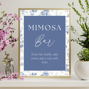 Modelli di insegne per bridal shower Something Blue 5 decorazioni personalizzate per bridal shower a tema floreale vintage Insegna per bar Mom-osa Insegna per photo booth
