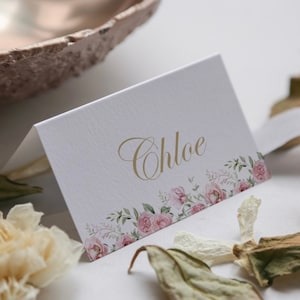 Plantilla para tarjeta de lugar de Bridgerton Tarjeta de lugar plegada con diseño floral victoriano Decoración de mesa para despedida de soltera Decoraciones para despedida de soltera con temática de Bridgerton