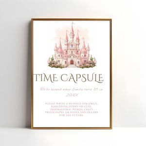Il était une fois, anniversaire, capsule, modèle, 5e anniversaire, décoration de fête d'anniversaire, conte de fées, carte capsule temporelle imprimable