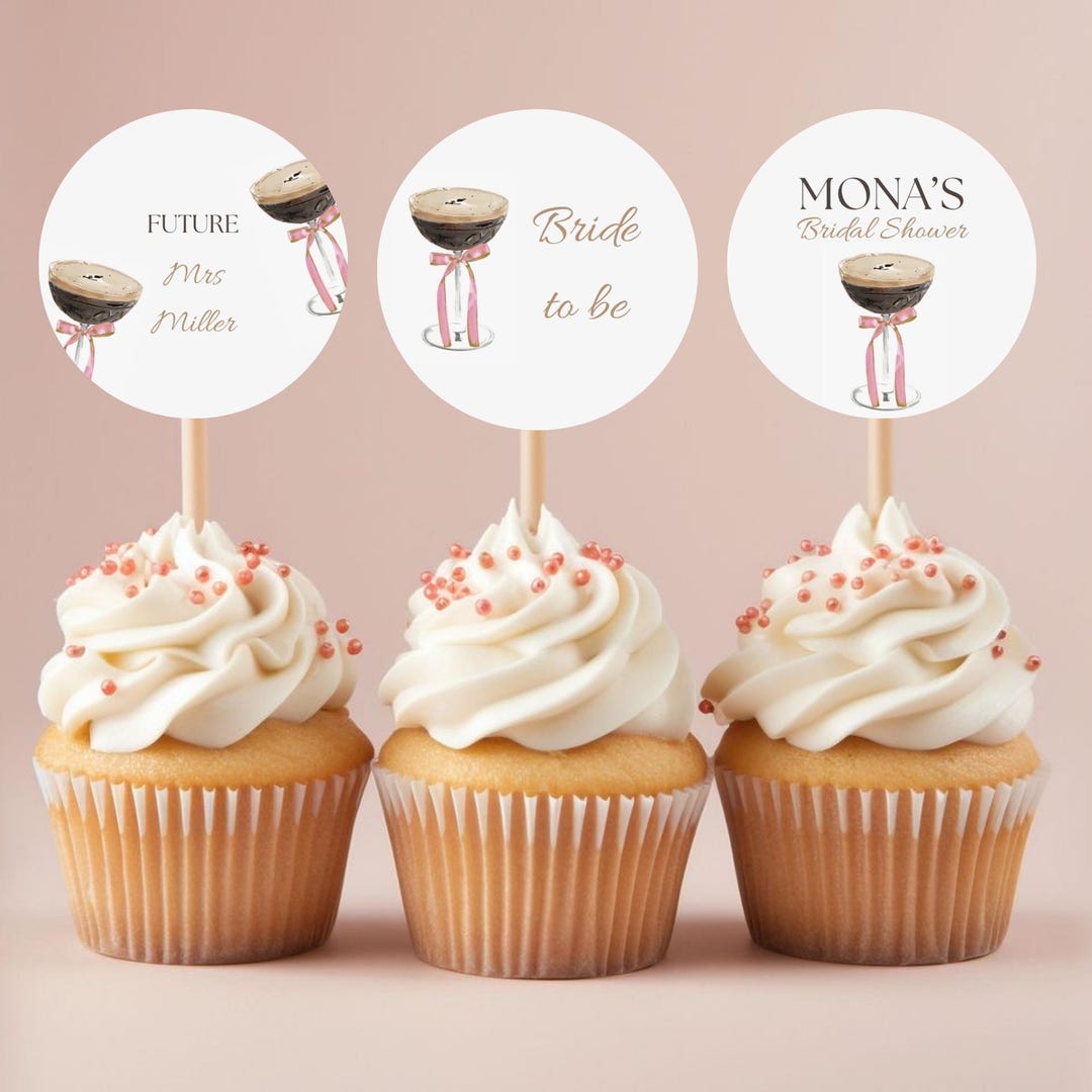 NOFEZA 12Pcs Martini Cupcake Toppers - Cocktail Wine Glass Party Decorations - View #7