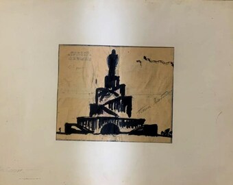 Nathan Isaevich Altman, Skizze der Gedenkstätte wegen Putins, 1924