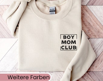 Boy Mom Club sudadera cuello redondo, sudadera mamá de niños, sudadera Boy Mama Club, suéter Boy Mom Club, regalo del Día de las Madres, regalo de baby shower