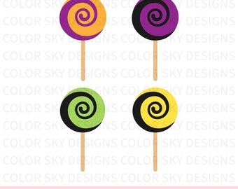 Halloween Lollipop SVG Bundle: Halloween Candy Cut File for Cricut & Silhouette | Digital Download