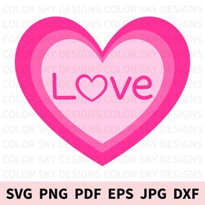 Heart SVG Cut File: Love Valentine Design (Digital Download, Cricut & Silhouette Compatible)
