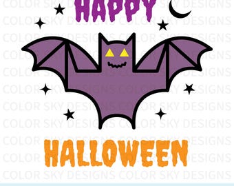 Happy Halloween SVG | Halloween Bat Cut File | Digital Download