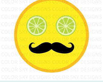 Lemon Face SVG | Summer SVG | Cut File for Cricut & Silhouette | Digital Download