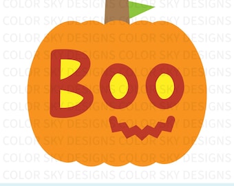 Halloween Pumpkin SVG | Spooky Ghost, Boo Cut Files | Digital Download