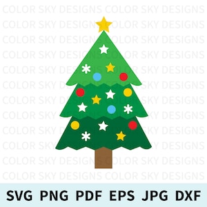 Christmas Tree SVG, Christmas SVG, Pine Tree Svg, Winter Svg, Christmas Tree Cut File for Cricut & Silhouette, Digital Download