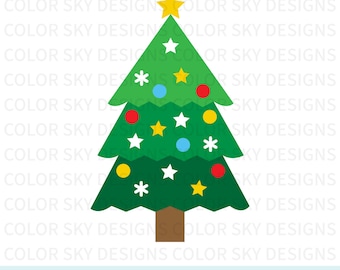 Christmas Tree SVG: Pine Tree Cut File for Cricut, Silhouette | Digital Download