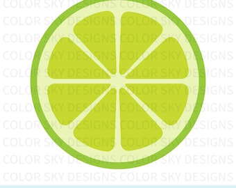 Lime Slice SVG: Fruit Cut File for Cricut & Silhouette (Digital Download))