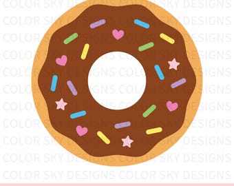Chocolate Donut SVG: Cricut & Silhouette Cut File (Digital Download)