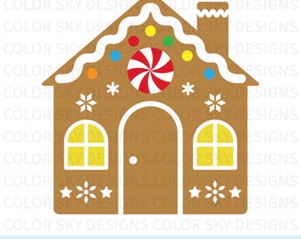 Gingerbread House SVG: Christmas Cut File for Cricut, Silhouette | Digital Download
