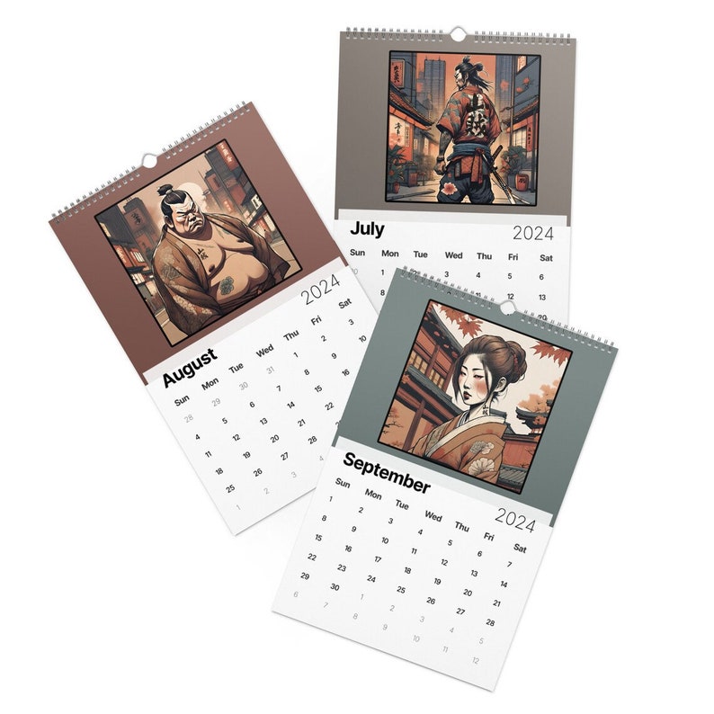2024 SANZOKU Edo Rebellion Wall Calendar Etsy