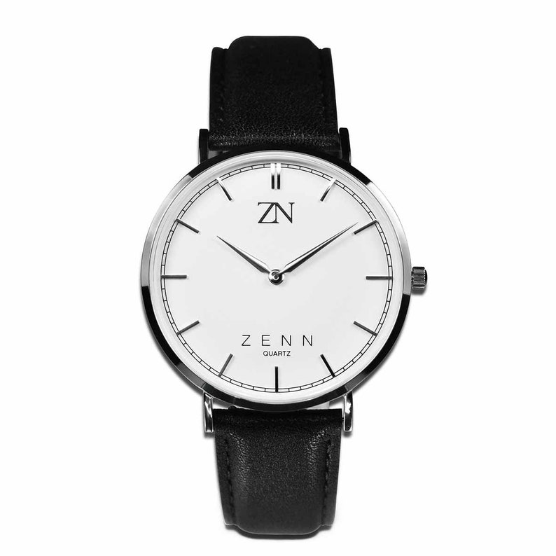 ZENN Classique Silver Black Strap zdjęcie 1