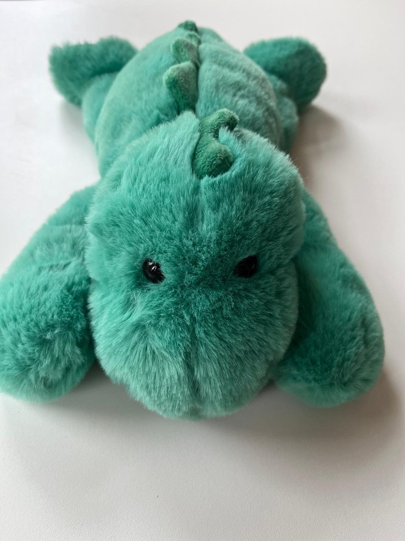 Niedlicher Plüsch Dino, weiches und flauschiges Stofftier, süßes Kuscheltier, besondere Geschenke, Geschenk zur Geburt, 34cm Dino Plüschtier Bild 5