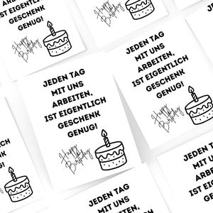 Printbare verjaardagskaart voor collega's en de baas | Grappige kaart als digitale download afbeelding 3