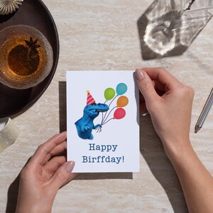 Funny printable birthday card | Dinosaur meme card | Happy Birthday template | Digital download image 4