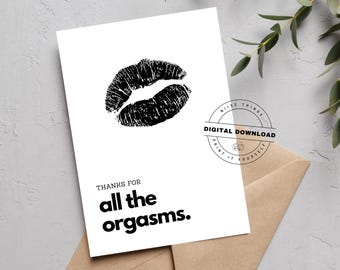 Sexy printable anniversary card | Love card as a small token of affection and gift idea | Digital download