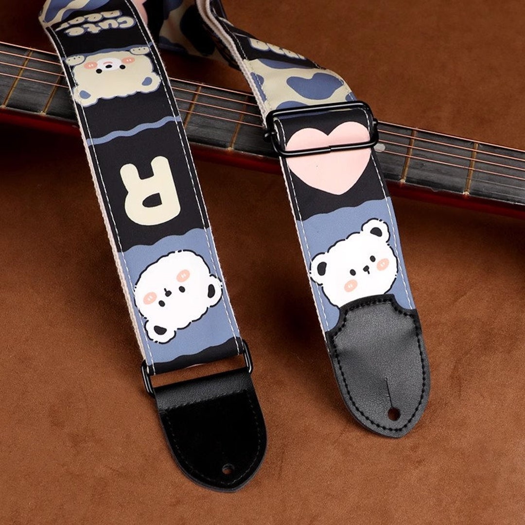 Cartoon Bear Guitar Strap Cute Comfortable Guitar Strap Etsy