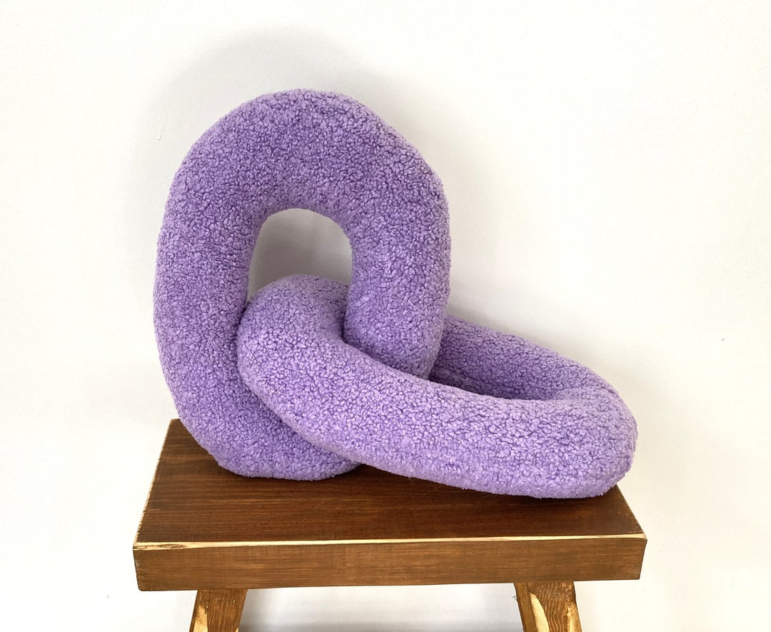 Chain Link Pillow,lilac Boucle Pillow,modern Home Decor,boho Decor ...