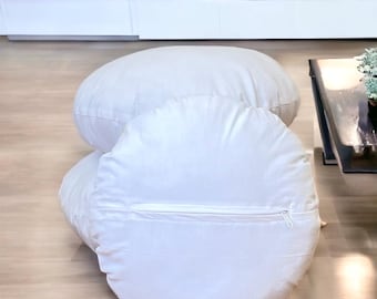 Round Cotton Pillow with Washable Insert with Zipper,Cozy Minimal and Practical Decorative Pillow Insert,10-12-14-16-18-20" Diameter Inserts