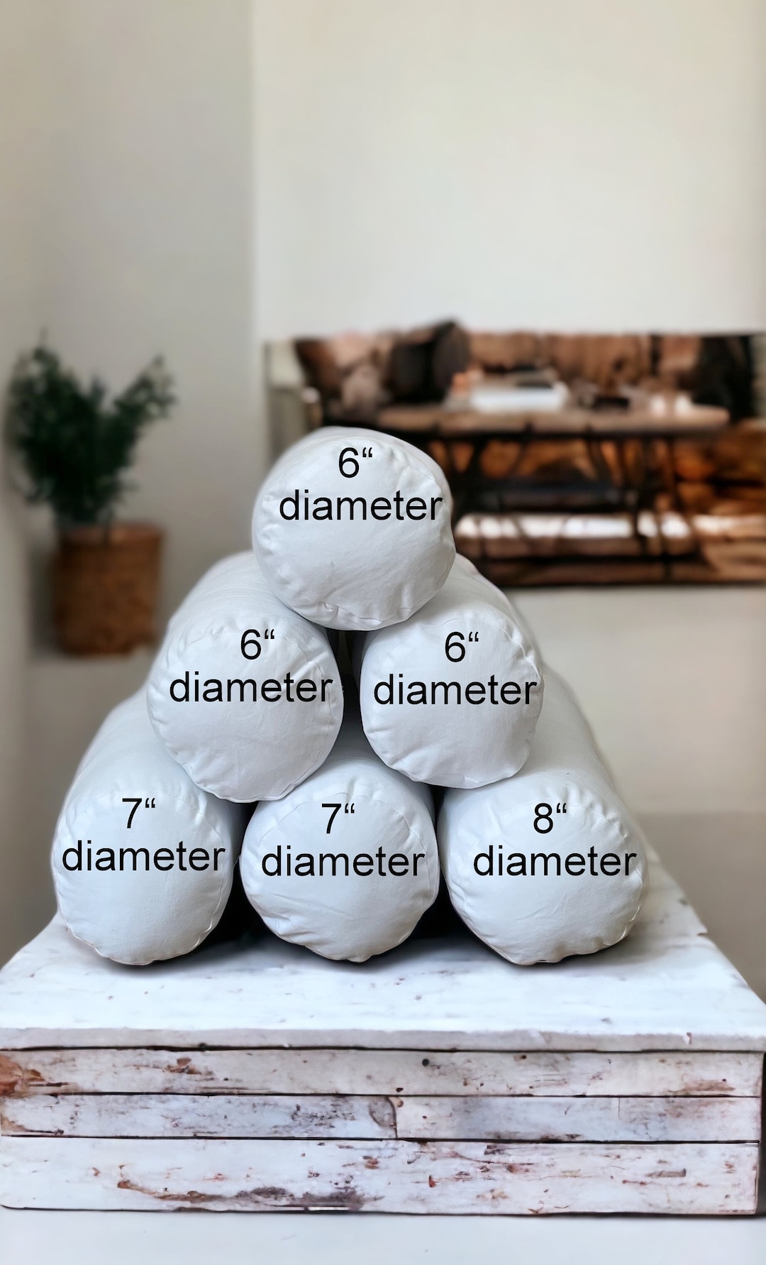 Cotton Bolster Pillow Insert,decorative Pillow Insert,6 Insert,7 Insert