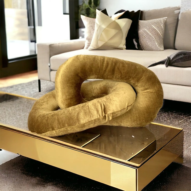 Chain Link Pillow,gold Velvet Pillow,modern Pillows,interior Design ...