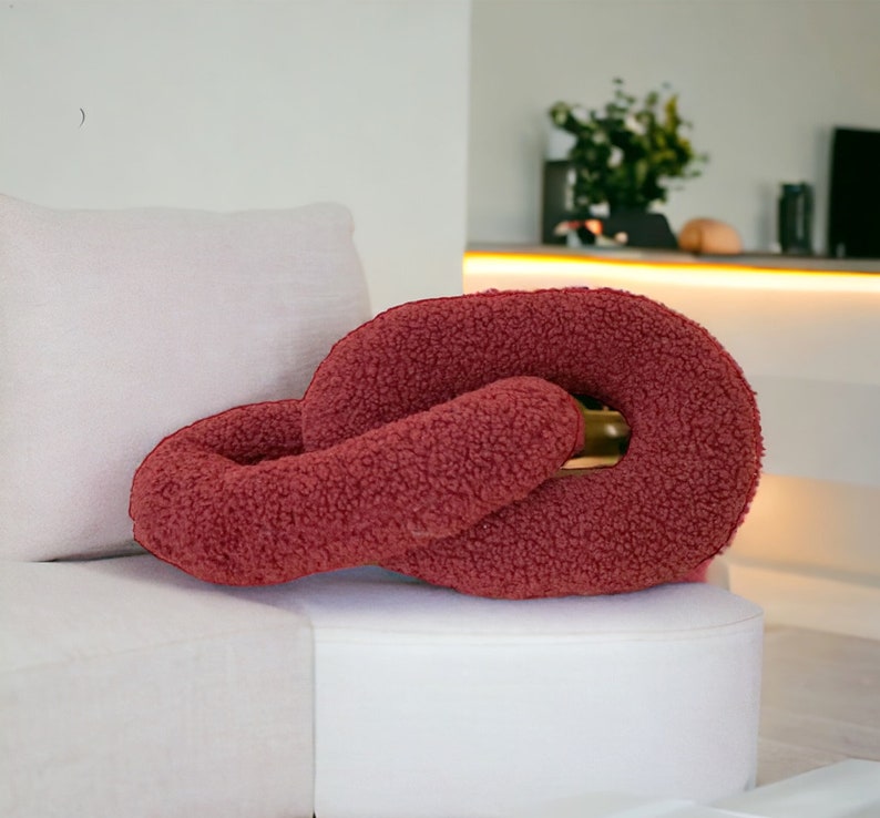Add a Touch of Elegance to Your Home With Burgundy Boucle Decorative ...