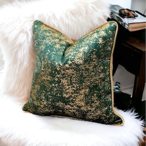 Green Gold Pillow Etsy New Zealand