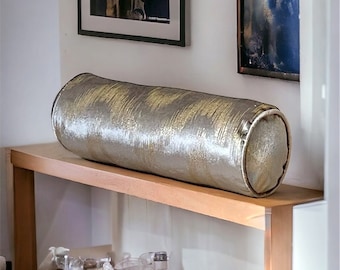 Gray Velvet Bolster Pillow Cover -Elevate Your Space with Luxurious Elegance-Birthday gift