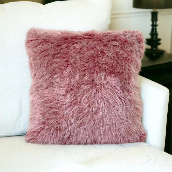 Rose Pink Faux Fur Boho Pillow Case cozy Pillow Covers home Decoration farm House throw Pillows birthday Gift Etsy Ireland