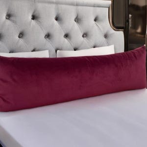 Luxurious Plum Velvet Extra Long Lumbar Pillow Cover,Throw Pillows,Elegance Bedroom Décor,Housewarming gift,Interior Design,Cushion Case